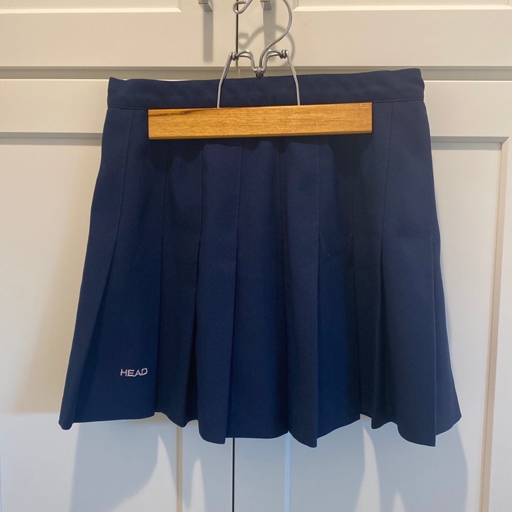 Vintage! Head navy pleated tennis skirt